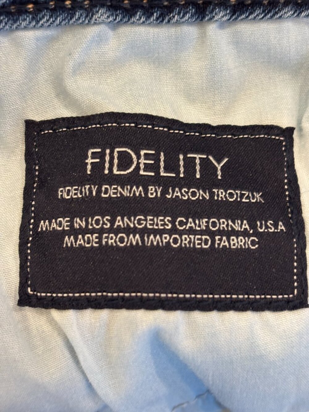 Fidelity Denim Fritz Skirt Distressed Medium Wash Mini 27/4 - Picture 7 of 7